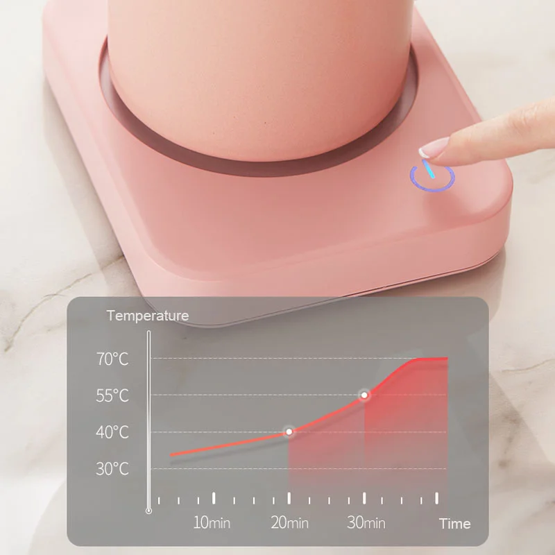 

New Smart Thermostatic Coaster Cup Heater for Coffee Milk Tea Cocoa Water Juice Office Home Mug Constant Temperature Warmer Pad