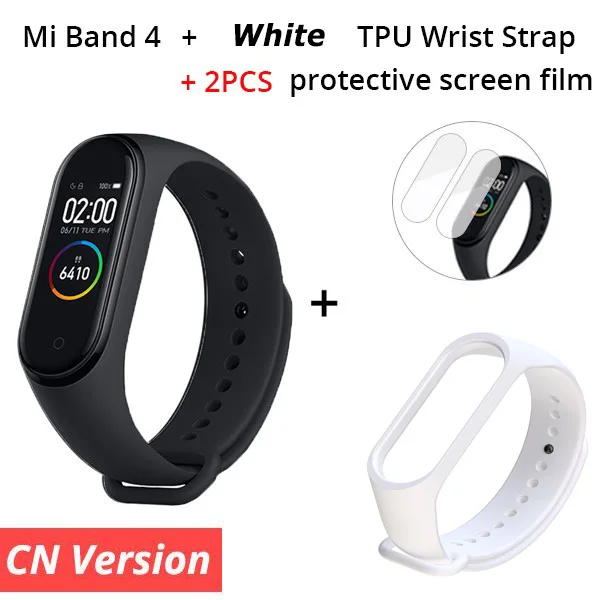 Xiaomi mi браслет 4 браслет mi band 4 Глобальный смарт-Браслет фитнес-трекер Xiaomi mi 4 браслет пульсометр SmartBand - Цвет: CN 4 Package 1