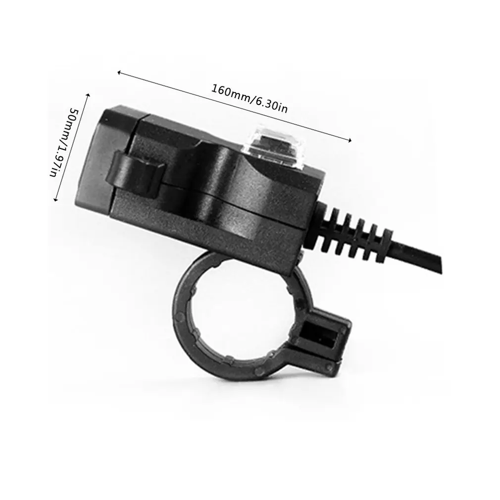 

Electric Car Scooter Usb Dual Port Charger 9V-90V Two In One Rearview Mirror Waterproof Modification