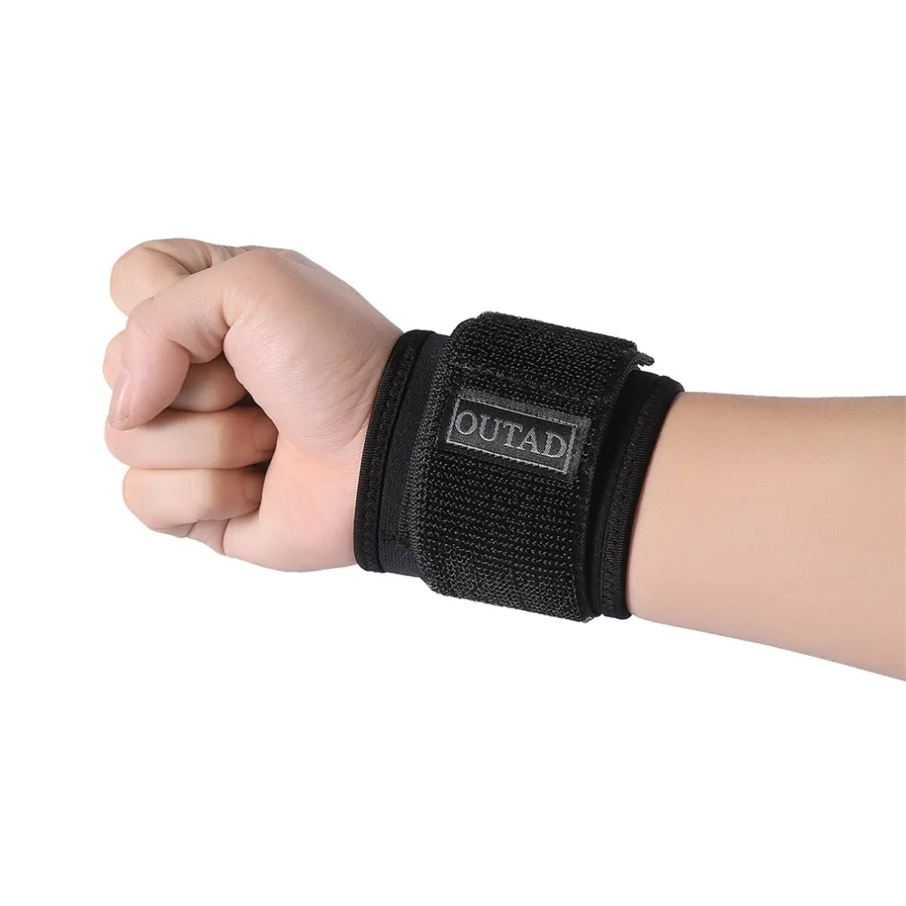 2018 черный Регулируемый спортивный браслет на запястье повязка поддерживающий