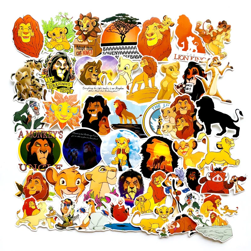 50 шт. водостойкие наклейки из мультфильма Король Лев | Игрушки и хобби