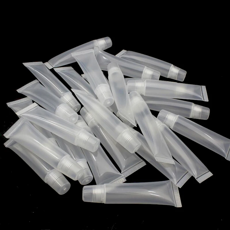 

20/50pcs 8ml 10ml 15ml 20ml Empty Lipgloss Lipstick Clear Tube Makeup Squeeze Lip Balm Gloss Soft Container for DIY Cosmetics