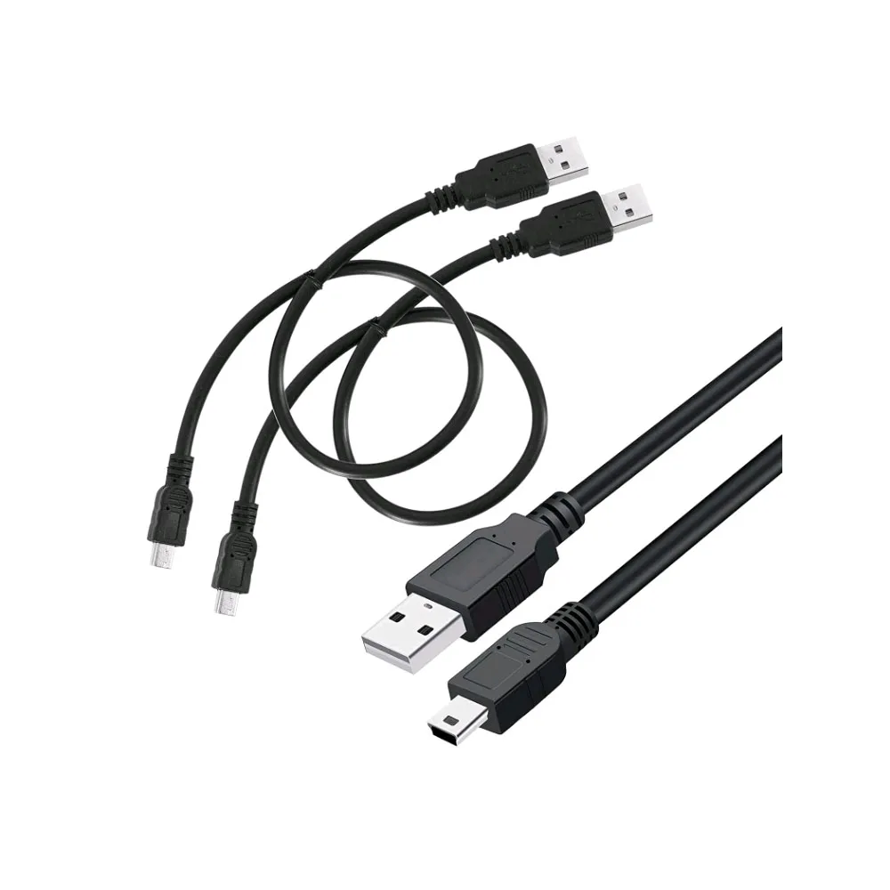 SaiTech IT-Paquete de 2 cables USB 2,0 A Mini 5 pines B...
