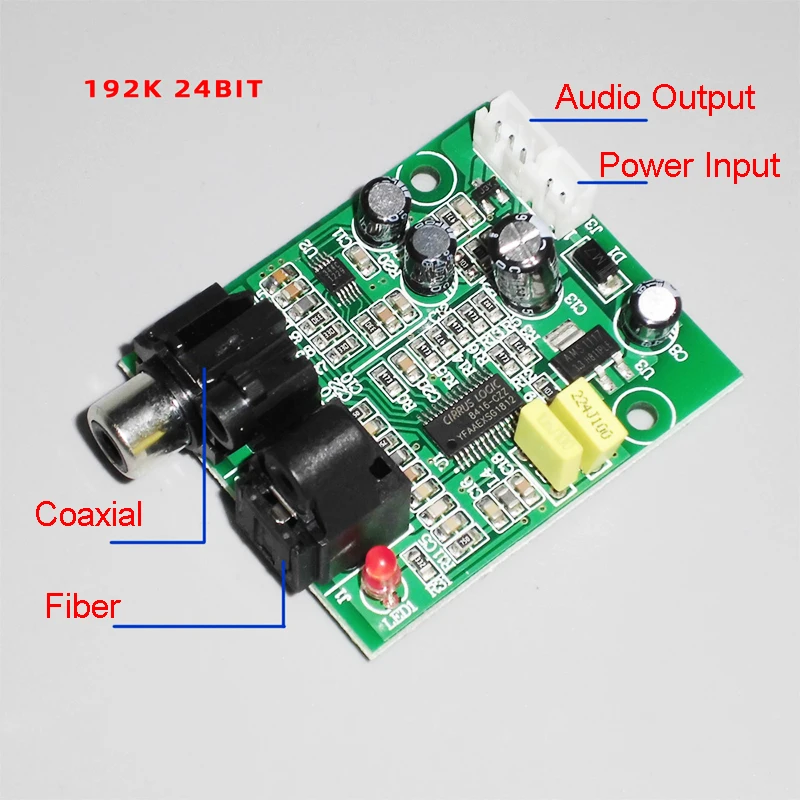 DAC Digital Decoder CS8416+CS4344 Optical Fiber Coaxial Digital Signal Input Stereo Audio Output Decod For Amplifie H161