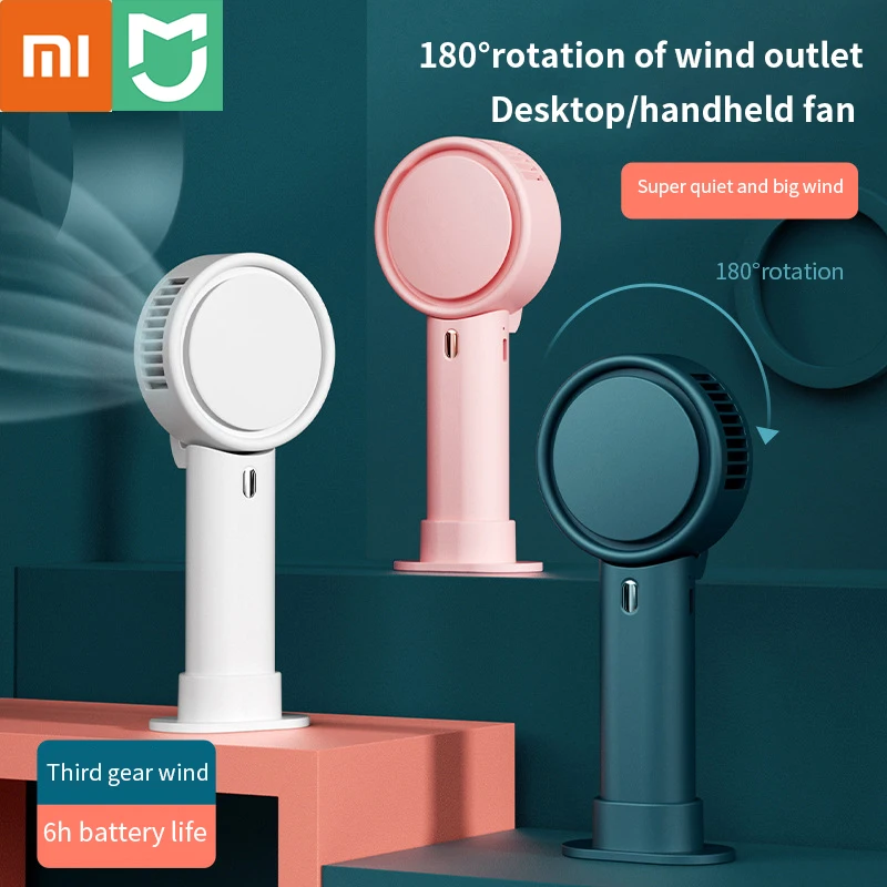 

2021 New Bladeless Hand Held Fan Cooler Mini USB Portable Air Conditioner fans Mute For Home Outdoor Ventilador Cooler Palm Fan