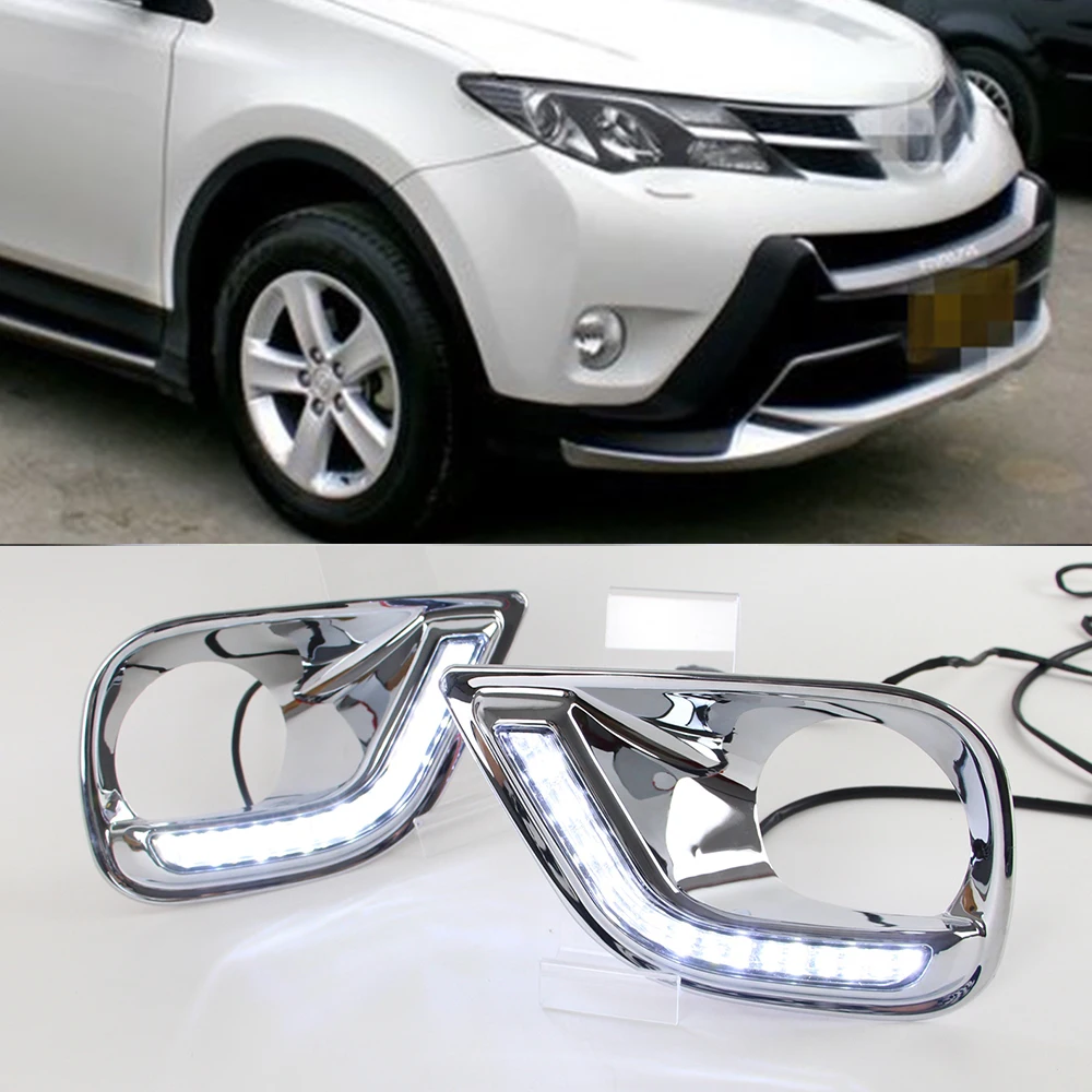 Автомобильная проблесковая 1 комплект для Toyota RAV4 2013 2014 2015 2016 светодиодный DRL