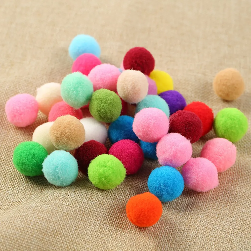 

Polyester Color Plush Ball Mini Small Diy Creative Handmade Jewelry Hat Scarf Accessories Colorful Pompoms Craft Sewing