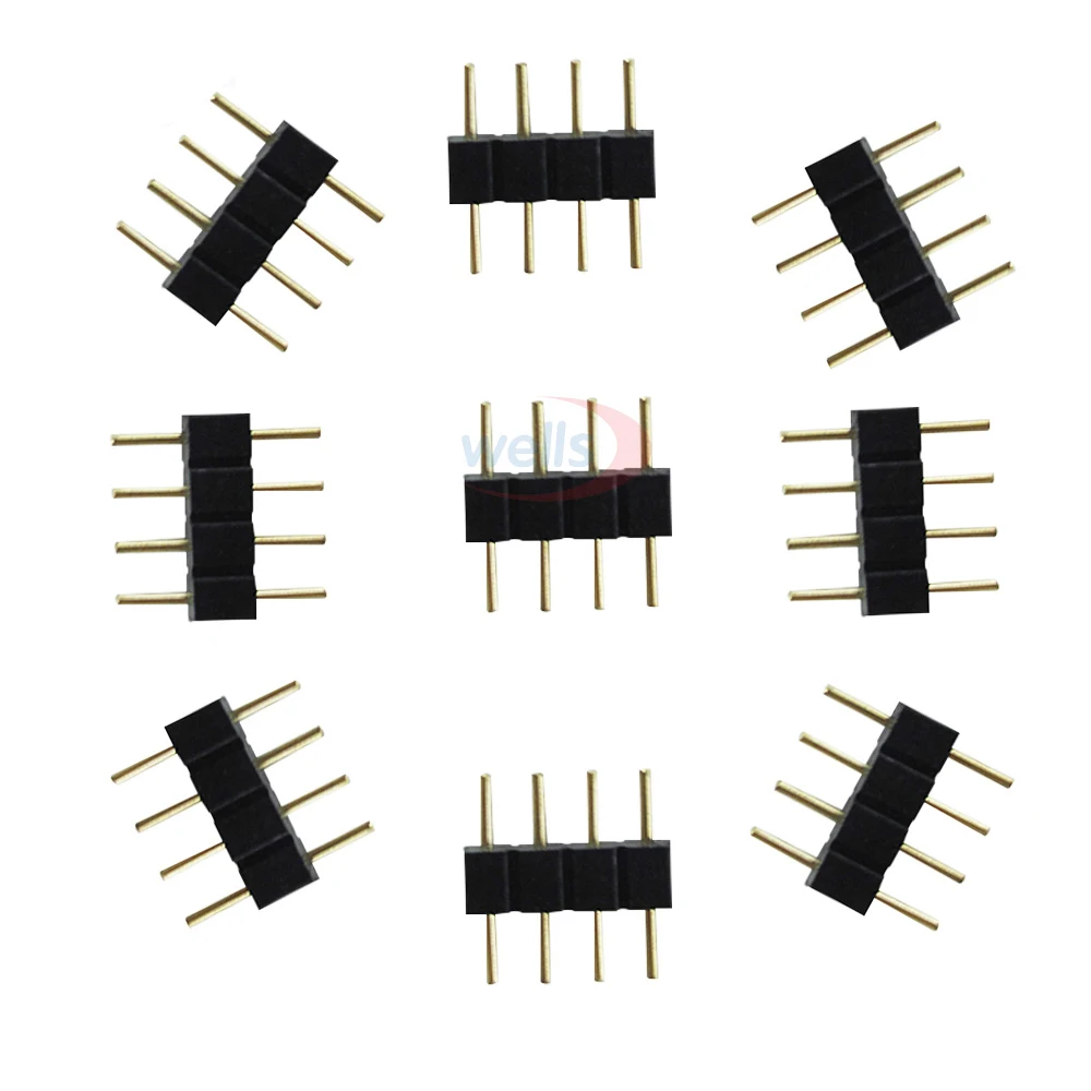 Бесплатная доставка 100 шт. 4-контактный RGB-разъем типа папа двойной разъем для