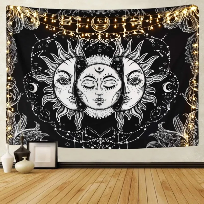 

Moon and Sun Boho Tapestry Wall Haning Mandala Cloth Hippie Wall Carpets Dorm Decor Printed Blanket Art Home Decoration