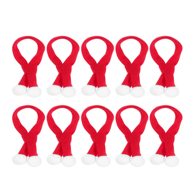 Топ 10 шт Мини Рождественский шарф для домашних животных собак кошек и винных