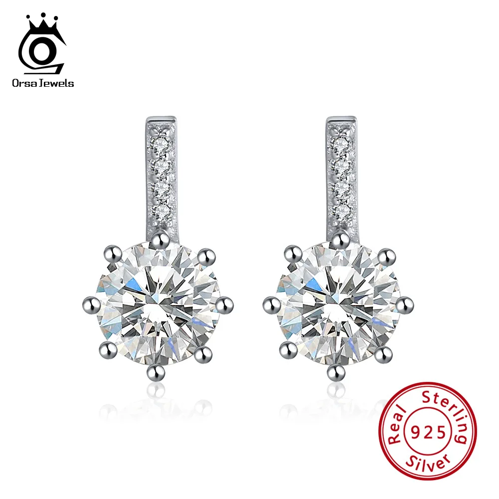 ORSA JEWELS 925 Стерлинговое Серебро винтажные длинные Позолоченные каплевидные