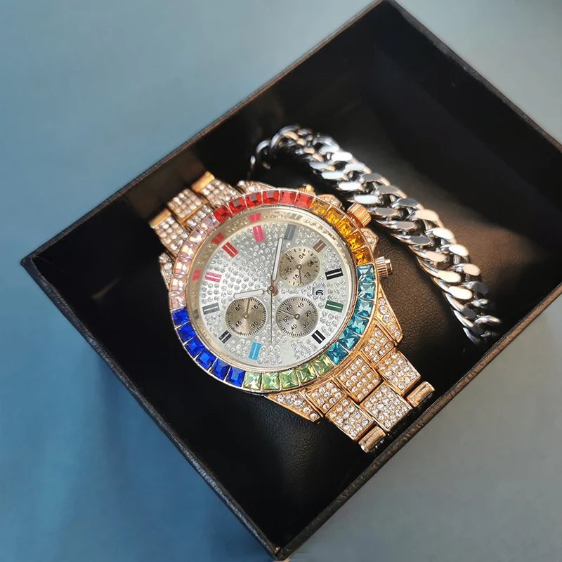 Часы наручные набор с часами и коробкой Мужские кварцевые люксовые брендовые