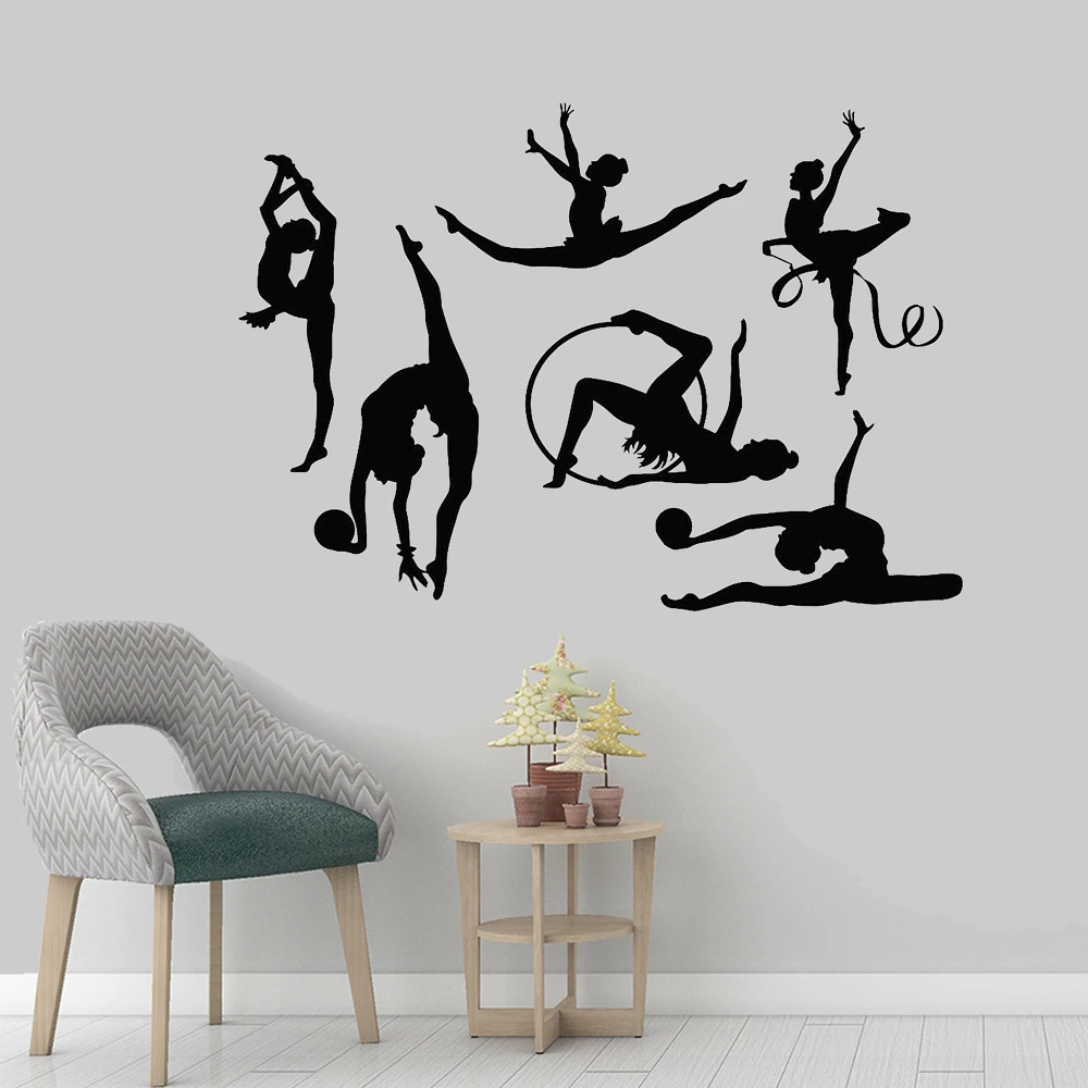 Гимнастика Athlete настенные наклейки на тему спорта школы Декор винил Танцы