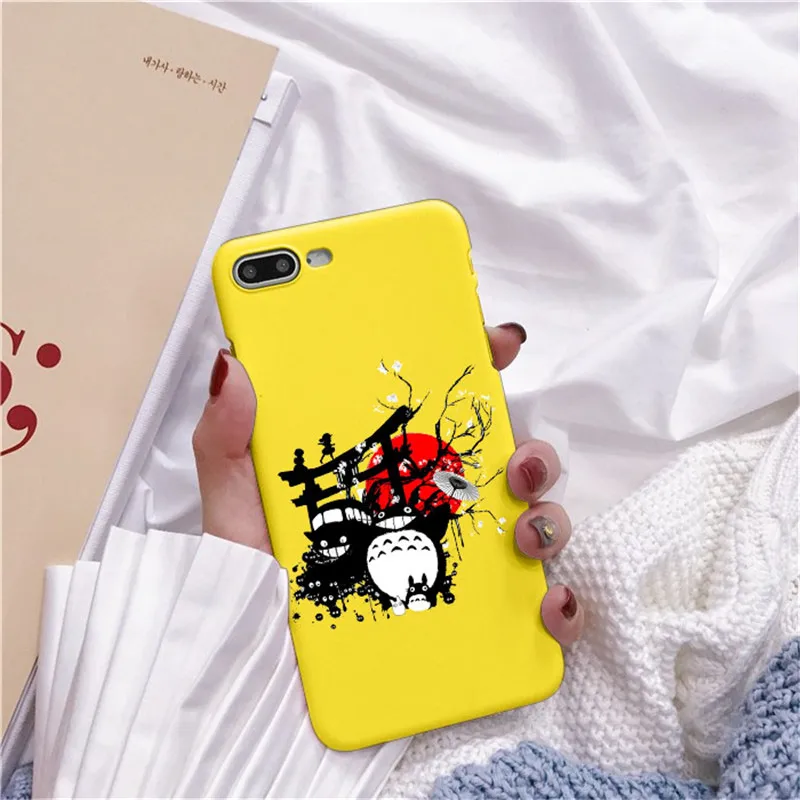 TPU Bonito Тоторо, гибли Аниме Миядзаки Viagem de Chihiro Kaonashi Мягкий ТПУ Caso de Telefone кларо Para iPhone 7 8 Plus 6 5 Max 4 - Цвет: TPU