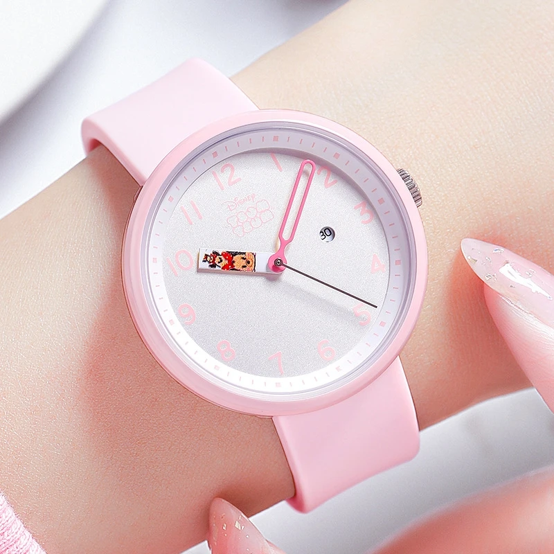 Tsum Girls Cartoon Clock Child Calendar Wristwatch Disney Teen Silicone Band Watch Young Lady Hour Kids Gift Student Time Digit enlarge
