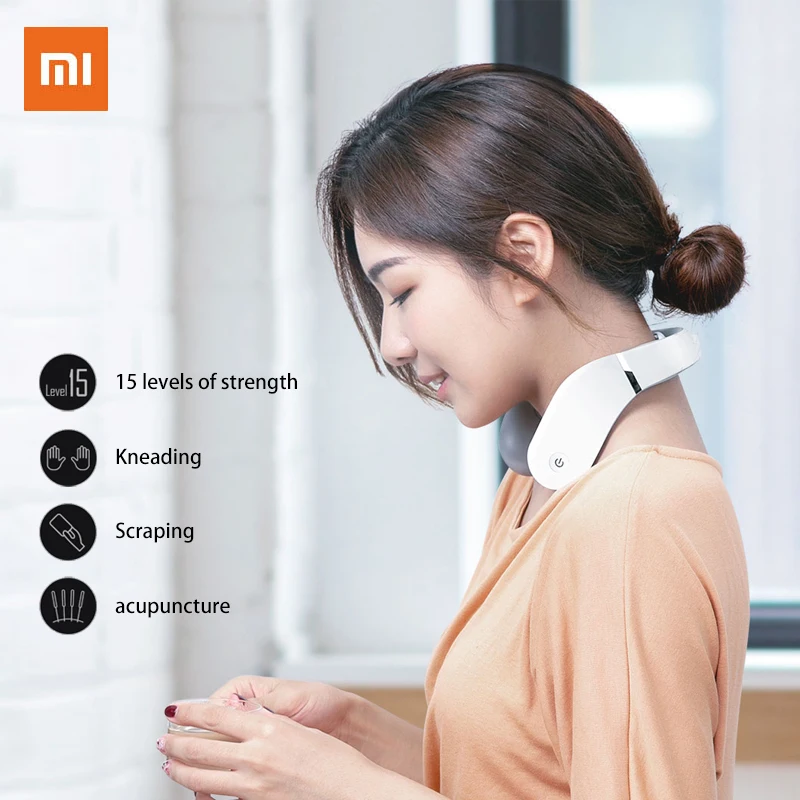 

Массажер для шеи Xiaomi Jeeback G2 TENS Pulse, массажер для спины и шеи с инфракрасным подогревом, уход за здоровьем, расслабление, работа с приложением ...