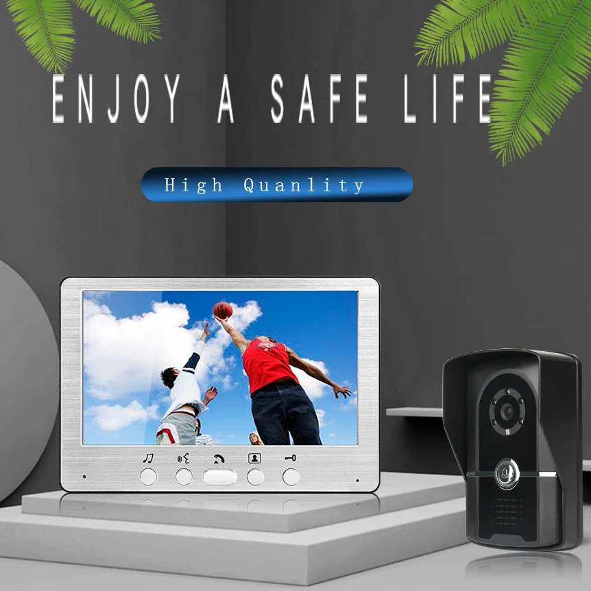 

SYSD Video door phone 7 inch doorbell camera wired video intercom doorbell Home Security system