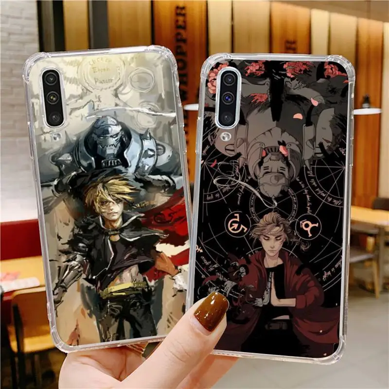 

Fullmetal Alchemist anime Phone Case Transparent For Samsung Galaxy A S 8 9 10 12 20 21 40 50 52 51 70 71 2019 fe 5g ultra plus