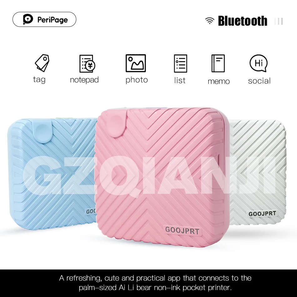 58 мм Мини Bluetooth бумага фото маленький принтер картинок карманный портативный термальный принтер для печати цветная бумага GZM5815