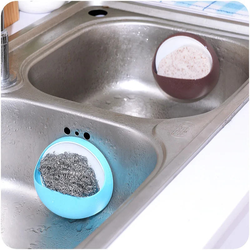 

Kitchen Storage Box Sponge Drain Dry Organizer Convenient Useful Bathroom Soap Storage Box Container Plastic Box