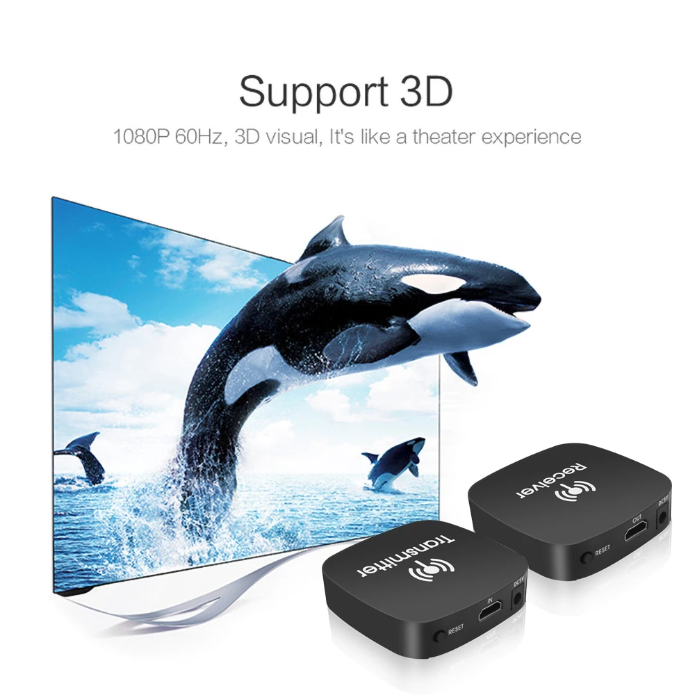 Kebidumei 2 4 ГГц/5 ГГц беспроводной HDMI удлинитель 1080P аудио видео передатчик приемник 10