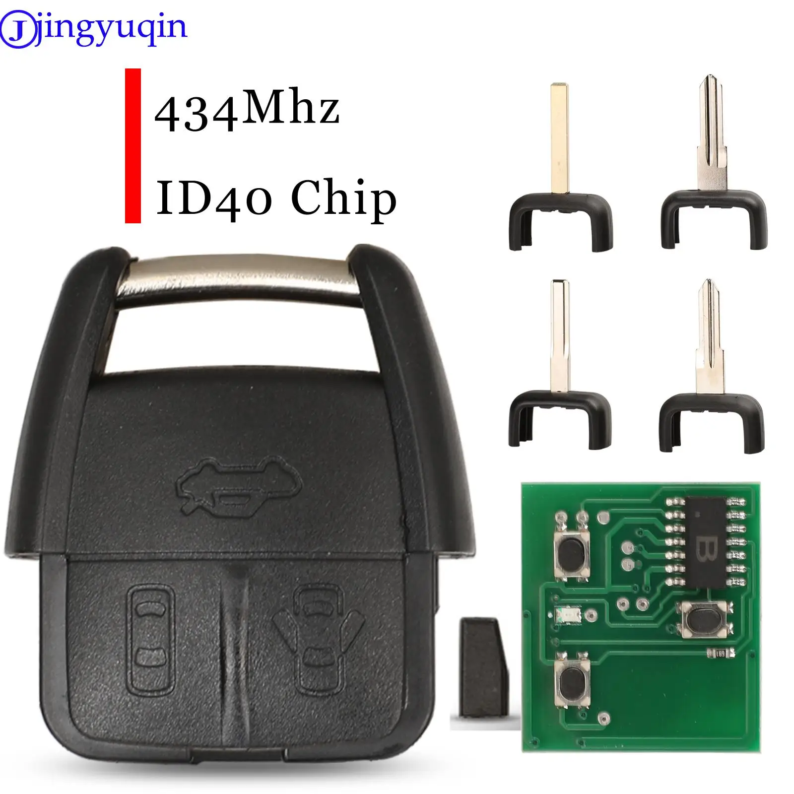 jingyuqin 3 Buttons Car Remote Key 434Mhz ID40 Chip For Opel Chevrolet Brasil Astra Zafira Vectra