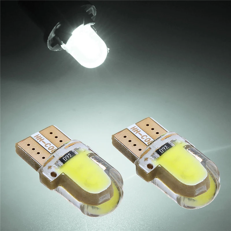 10 шт./лот светодиодный 194 168 COB 8SMD светодиодный s парковочная лампа светодиодный яркая кварцевая белый номерной знак светильник лампочка DC12V - Испускаемый цвет: White