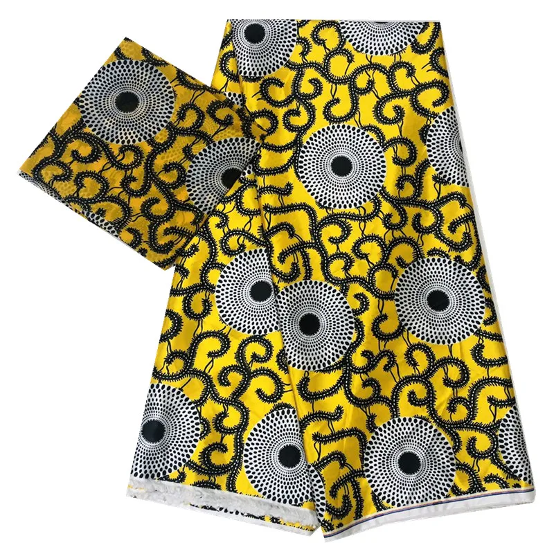 

2020 Best Price Vintage Silk wax cloth African Wax Prints Fabric African Ankara Fabric Wax Print Fabric 4+2yards/lot for Dress