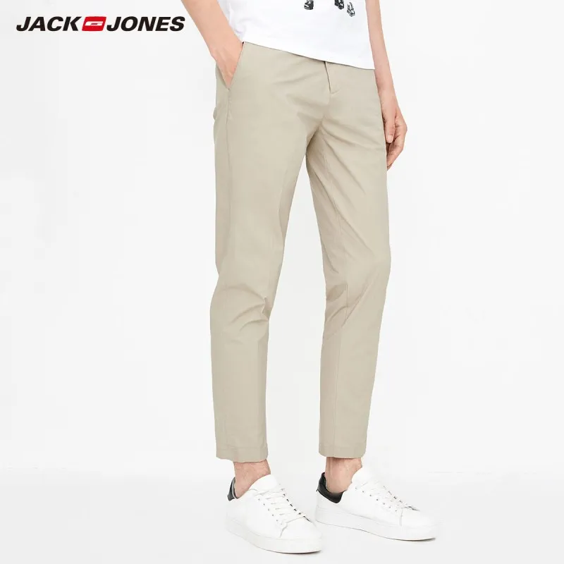 MOUNTAIN ROCK JackJones мужские Смарт повседневные лайкра ткань slim fit бизнес чистый цвет брюки мужские 218314501 - Цвет: MOUNTAIN ROCK