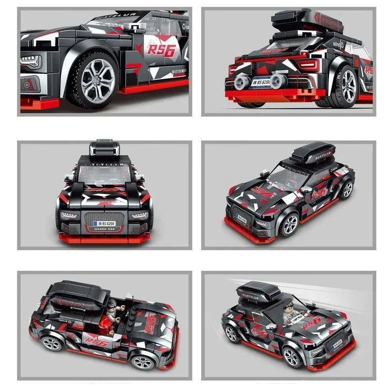 

New Creator Speed Champions Racing R56 Pull Back Car MOC Building Blocks Set Supercar Vehicle Bricks Classic Model Kit Kids Toys