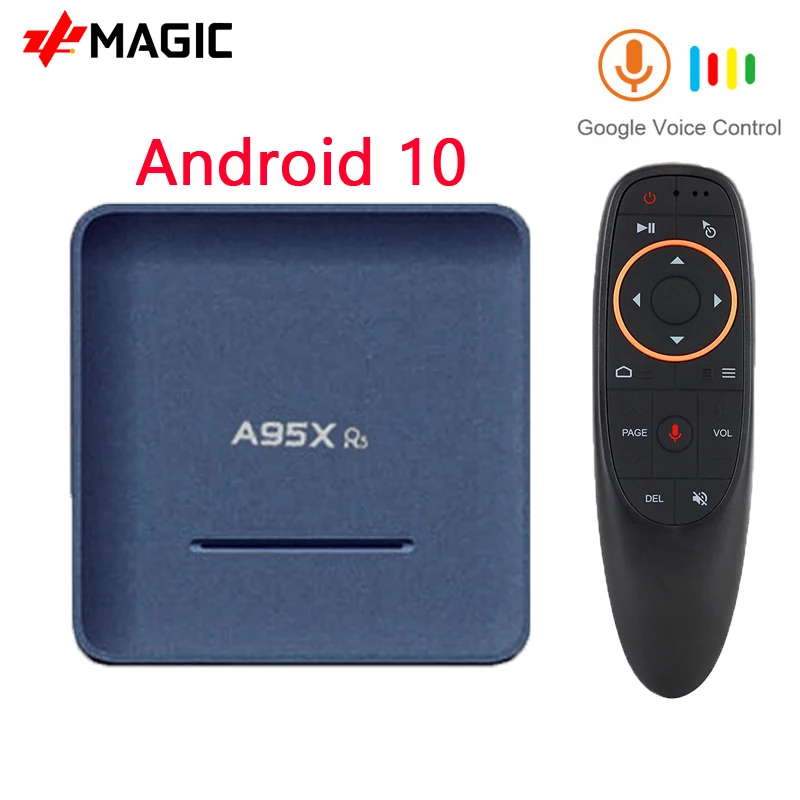 Приставка Смарт ТВ A95X R5 Android 10 0 4 + 64/128 ГБ ядра Wi Fi 1080P|ТВ-приставки и медиаплееры| |