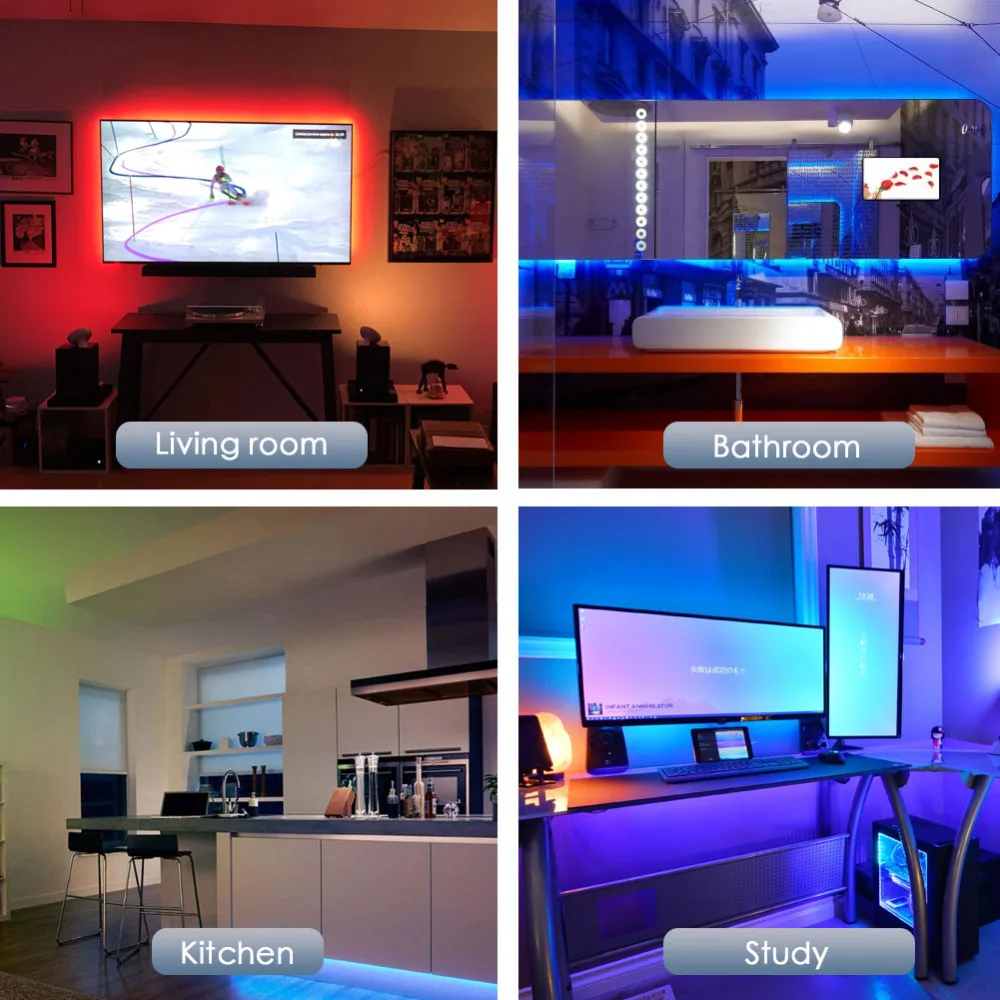 

KeWL USB LED Strip DC 5V 1M 2M 3M 4M 5M Mini 3Key 24Key Flexible Light Lamp SMD 2835 Desk Decor Screen TV Background Lighting