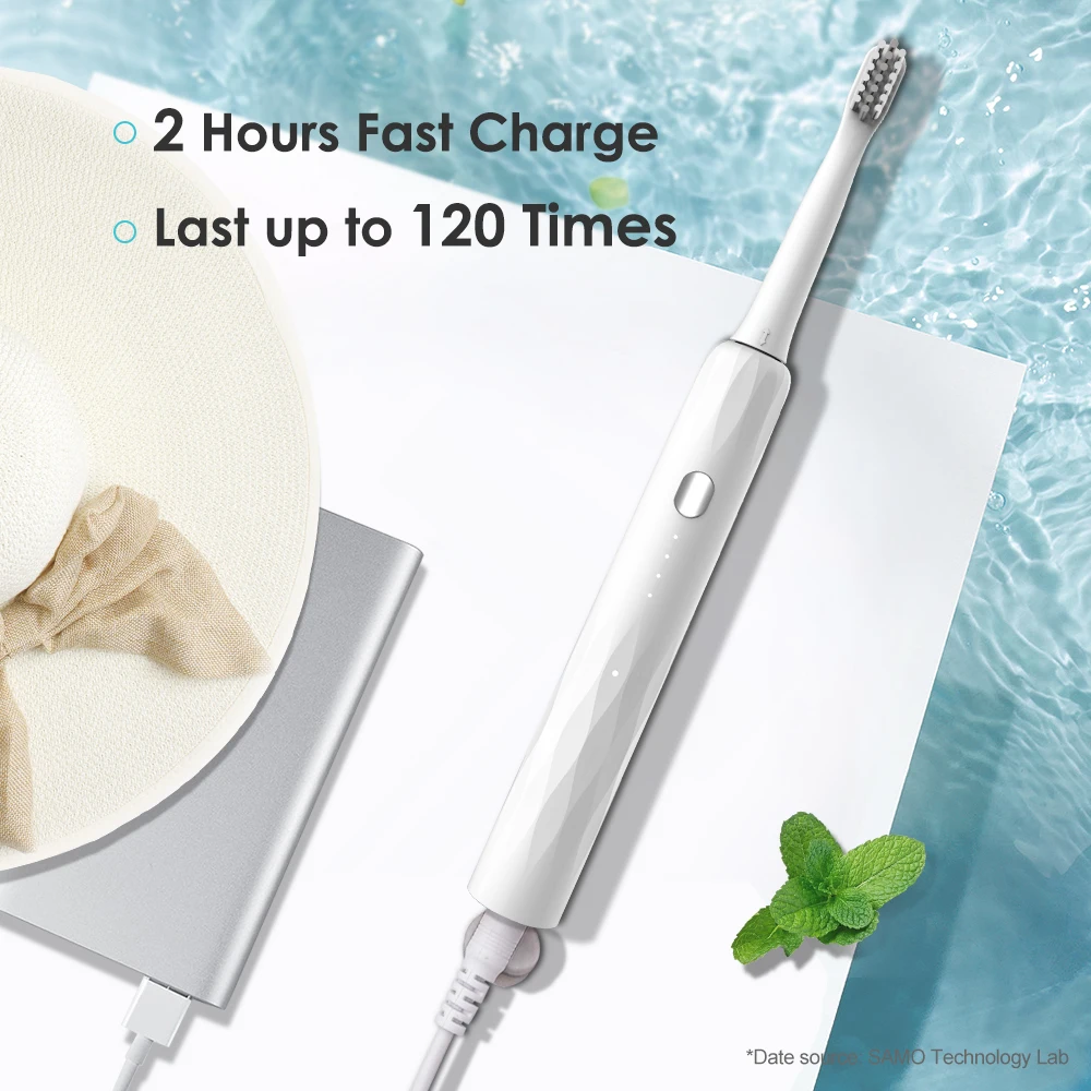 

Sarmocare M300 Sonic Electric Toothbrush Ultrasonic Smart Tooth Brush USB Charge IPX7 Waterproof teeth Whitening for Adults Kid