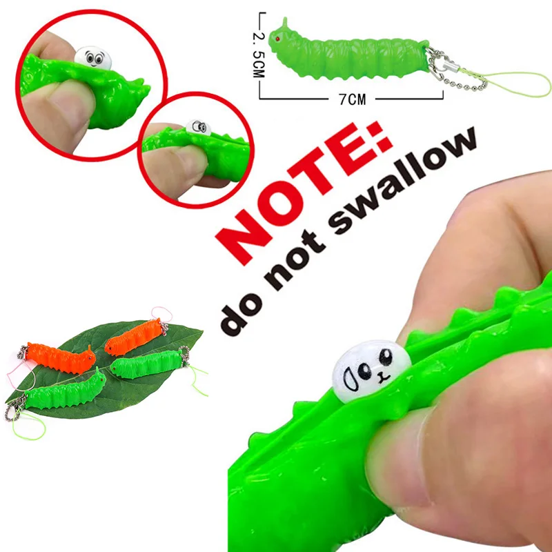 

Insect Fidget Toys Decompression Edamame Toys Antistress Popper Toy Infinite Peanut Peas Beans Keychain Fidget Squishy
