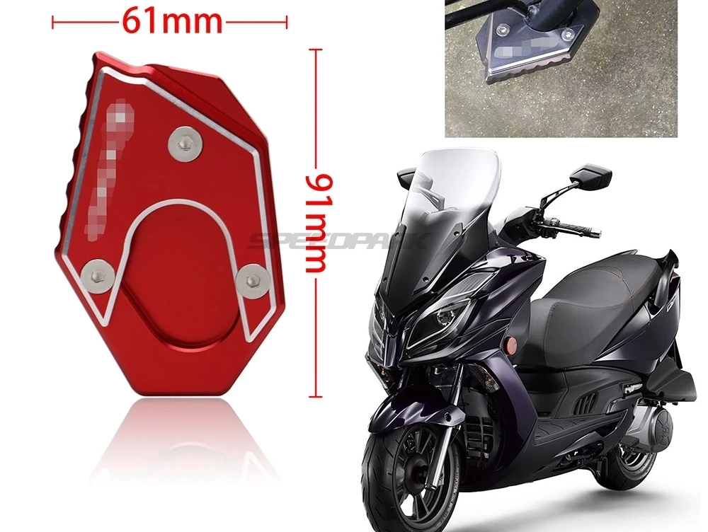 Для KYMCO Downtown 200i 300i 350i 300 350 мотоциклетная обувь расширение Pad CNC алюминиевая боковая стойка кронштейн расширение плиты Pad
