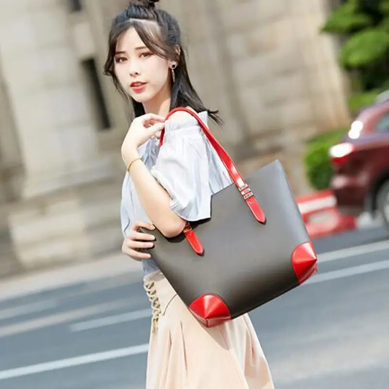 

Casual Tote Bag Designer Handbags For Women High Quality Hand Bags Female Big Capacity Outlet Top-handle Bag Patchwork