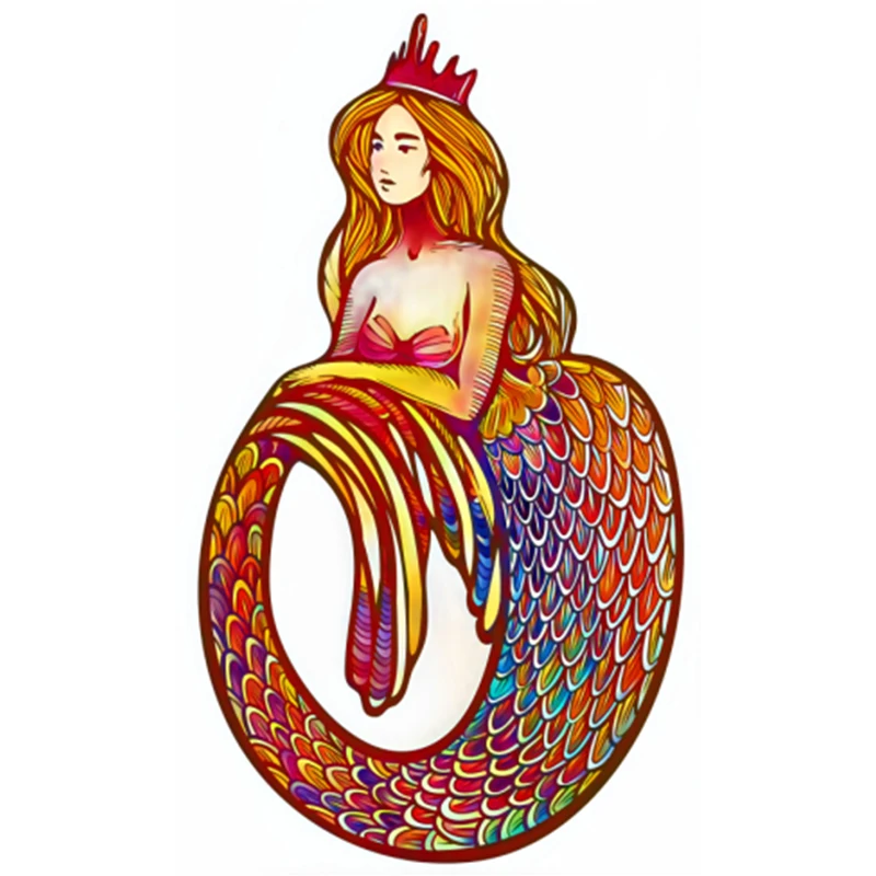 

Puzzle 3d Montessori Enlightenment Mermaid Princess Wooden Toy Pieces Jigsaw Animal Cute Puzzles for Children Adults Game Event