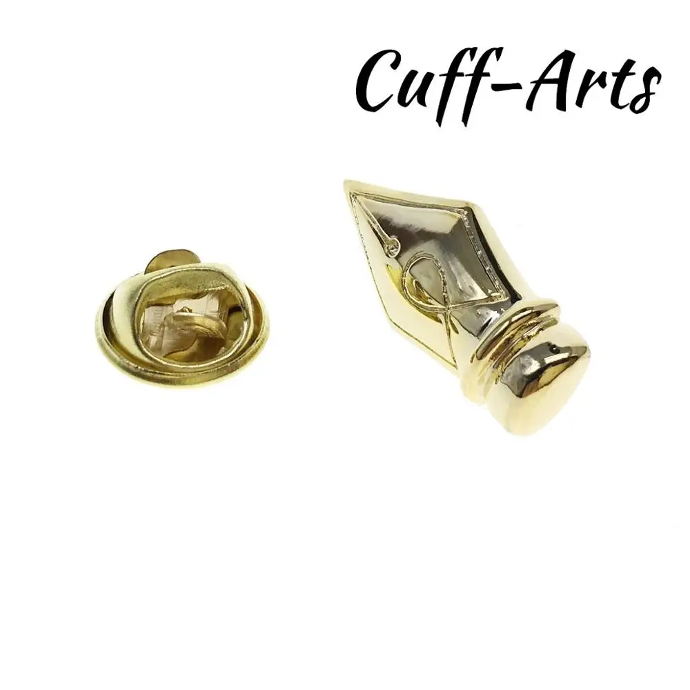 Lapel Pin Badges Golden Pen Nib Badge Fashion Brooches Novelty Jewelry By Cuffarts P10424 | Украшения и аксессуары