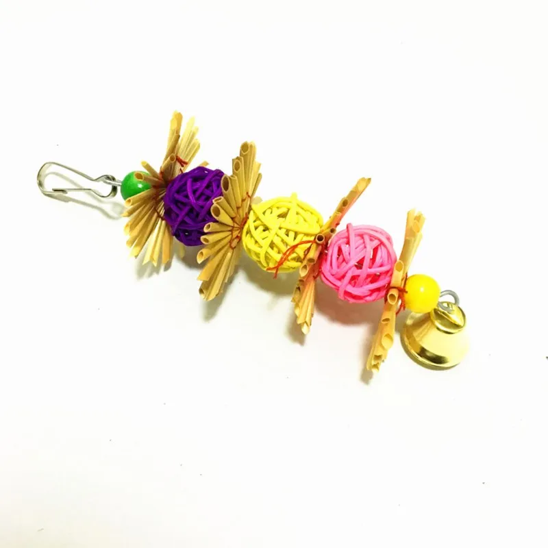 SaiDeng животные птицы раньше с колокольчиком натуральная деревянная трава