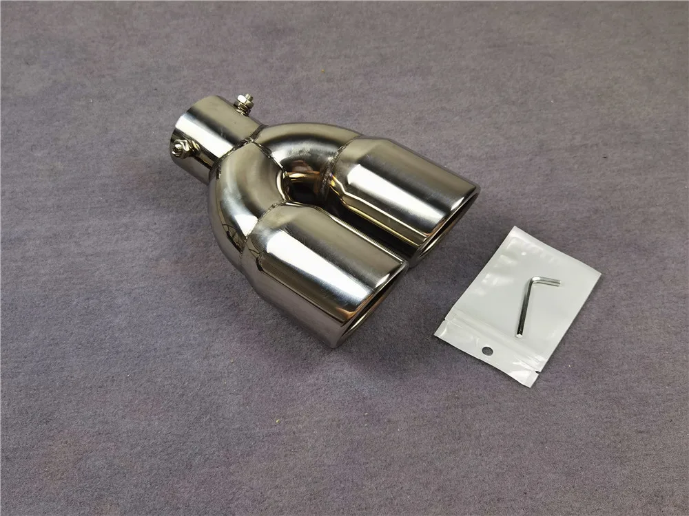 Цельная Автомобильная Стайлинг черная/серебряная выхлопная труба из