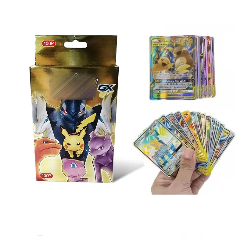 

100 шт. карт pokemon GX Flash card английские карточки Game Battle Carte Trading детские игрушки