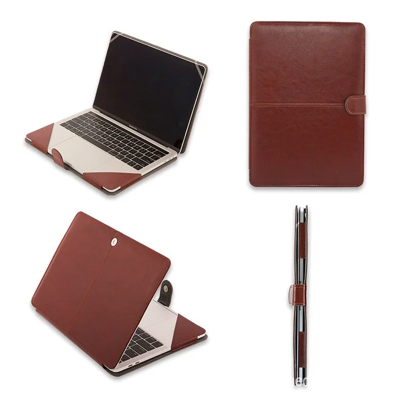 

Soft PU Leather Bag Laptop Flip Cover Notebook Case For Macbook Air 11 12 13 15 inchs Pro Retina 13 15 Touch Bar A2179 A1990