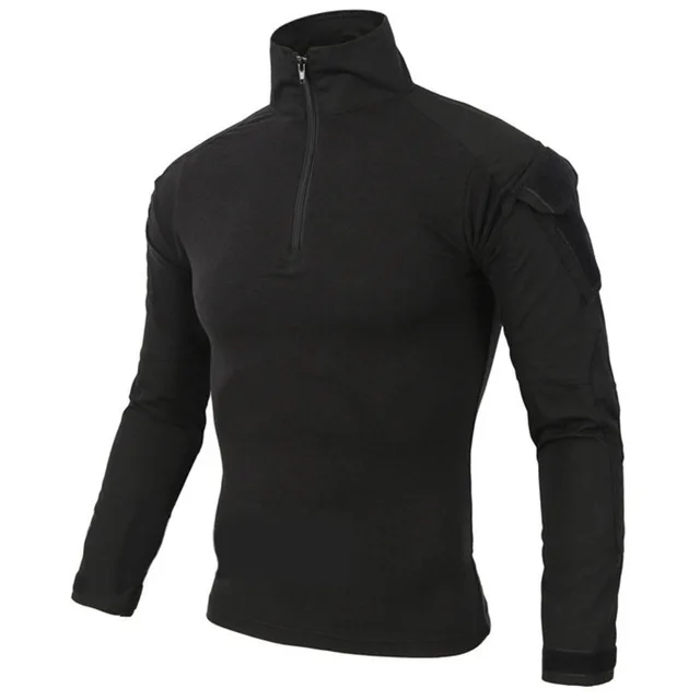 Мужские тактические военные камуфляжные спортивные футболки с длинным рукавом