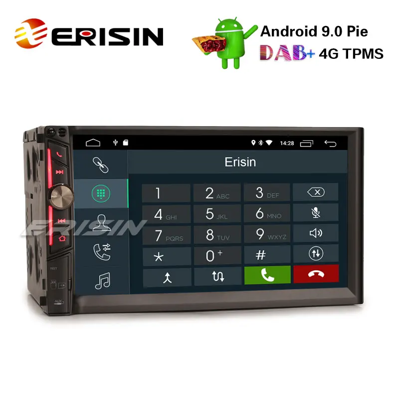 Erisin ES2641U 7 "Авторадио Android 9 0 DAB + SWC Bluetooth WiFi DVB T2 OBD RDS Navi 4G|Автомагнитолы| |