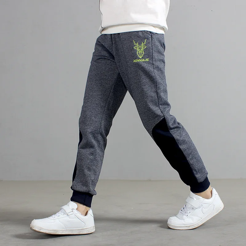 

Children Pants 2021 New Spring&Autumn Fashion Cotton Knitted Splicing Big Boys Casual Sports Pants Children Trousers Baby Pants