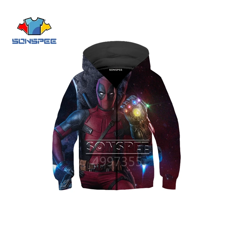 SONSPEE/толстовка с 3D принтом Дэдпул супергероев Marvel 2; повседневные толстовки для мальчиков и девочек-подростков; уличная толстовка с капюшоном; забавная одежда; Z15 - Цвет: 1