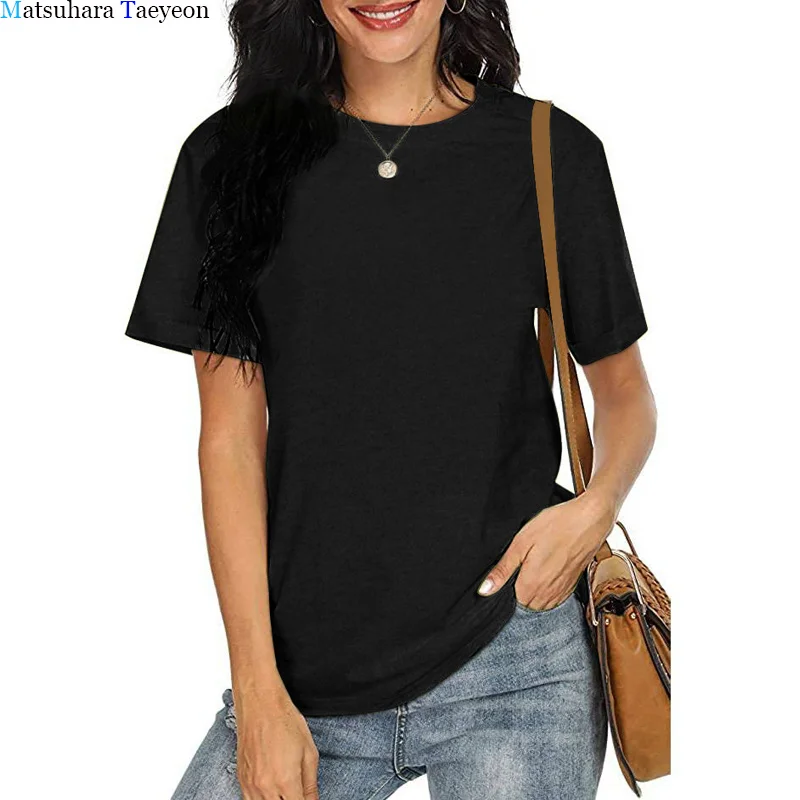 

Solid Color Fashion T-shirt & Than Heart Printed T Shirt Women Crew Neck Love T-shirt Tops Tee 2021 New Summer Tshirt Clothing