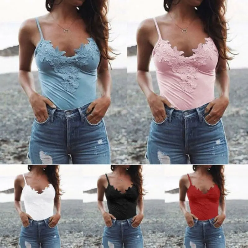 Womens Summer Spaghetti Strap Vest Tank Tops Woman Sleeveless Cami Strappy Slim Fit Top Female Solid Color Streetwear |