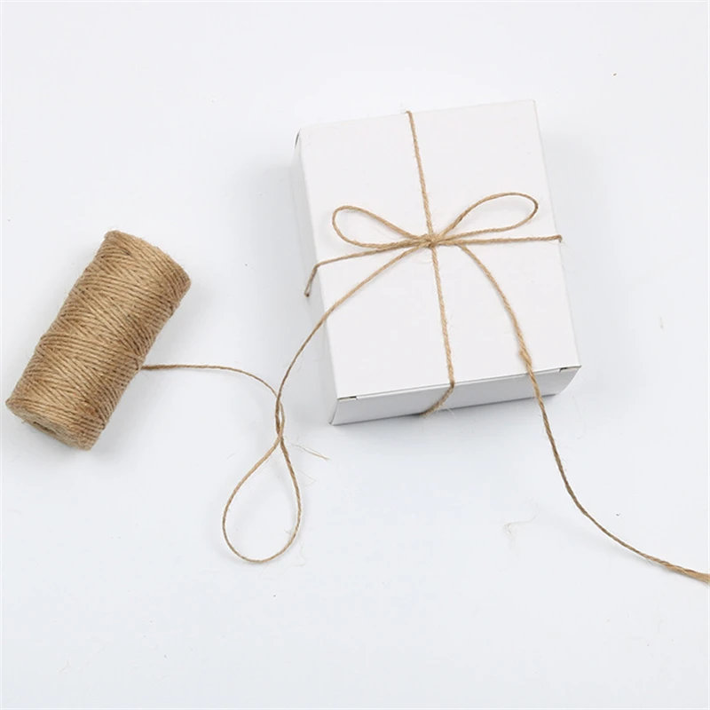 100 ярдов веревки из натурального сухого джутового шпагата веревка для рукоделия
