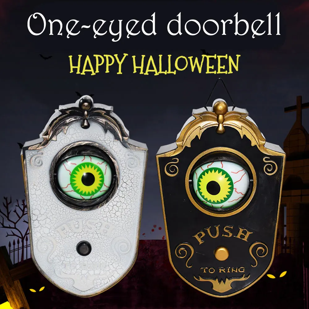 

Novelty Doorbell Animated Eyeball Rotating Eyes Halloween Door Decorations Horror Props Creepy Eyes Doorbell Haunted House